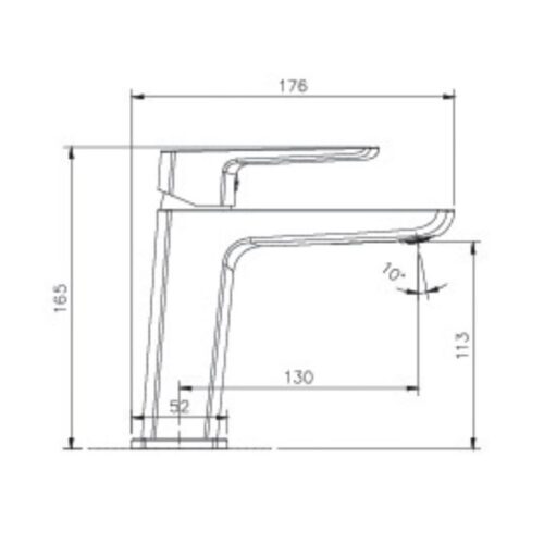 Vòi chậu lavabo nóng lạnh Paul Schmitt PA018F 3 Kích thước vòi chậu lavabo nóng lạnh Paul Schmitt PA018F