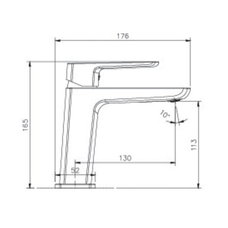 Kích thước vòi chậu lavabo nóng lạnh Paul Schmitt PA018F Kích thước vòi chậu lavabo nóng lạnh Paul Schmitt PA018F