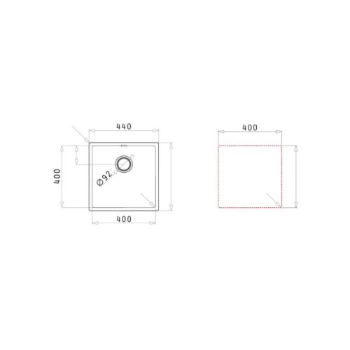 Chậu rửa chén inox 1 hố Elica Astris Colora 1B – Gun Metal 101054901 3 Thiết kế của chậu rửa chén inox 1 hố Elica Astris Colora 1B – Gun Metal 101054901