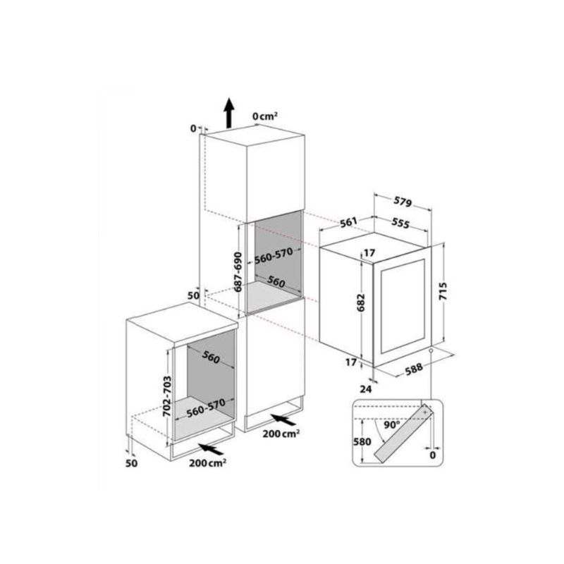 Thiết kế của tủ rượu Elica VERITAS BI36 PRF0191774 Thiết kế của tủ rượu Elica VERITAS BI36 PRF0191774