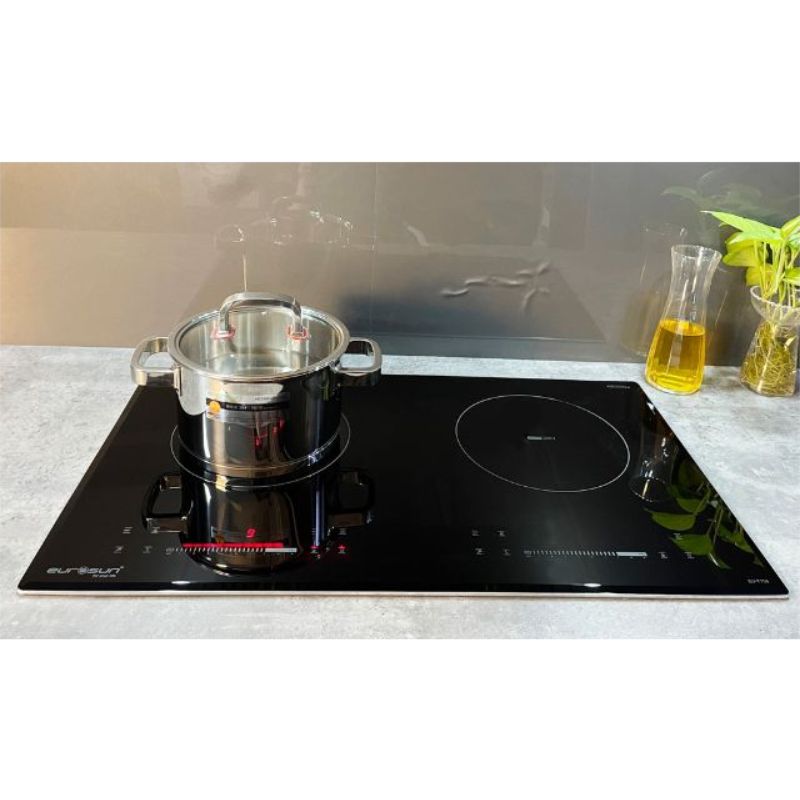 Ảnh thực tế bếp từ đôi Eurosun EU-T756 lắp âm Ảnh thực tế bếp từ đôi Eurosun EU-T756 lắp âm