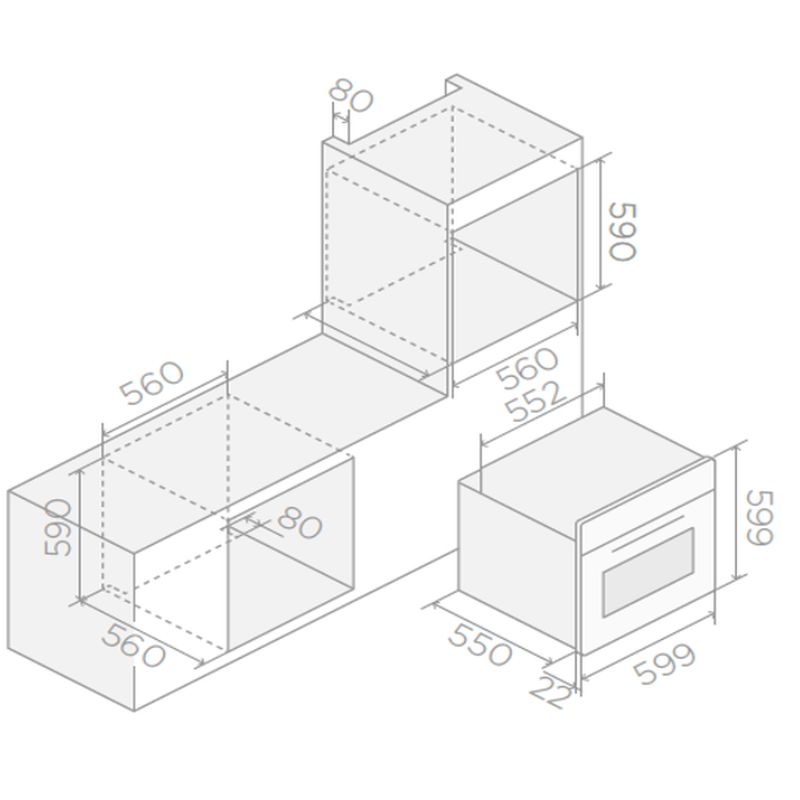Kích thước lò nướng âm tủ 65L Elica VIRTUS MULTI 60 TFT – PRF0191770 Kích thước lò nướng âm tủ 65L Elica VIRTUS MULTI 60 TFT – PRF0191770