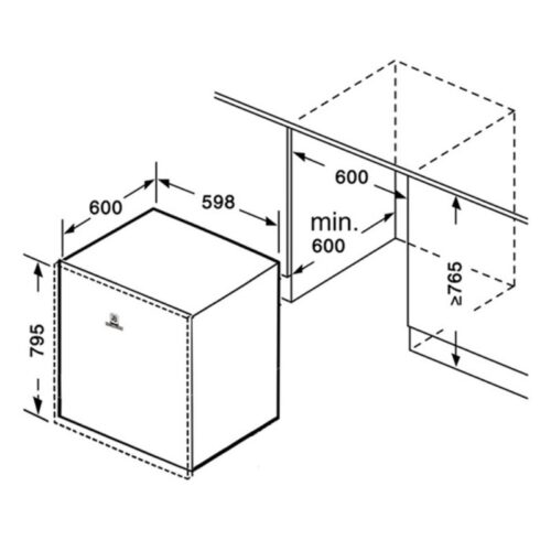 Máy rửa bát bán âm Richborn RDG6080SQG 4 Kích thước máy rửa bát bán âm Richborn RDG6080SQG