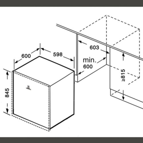 Máy rửa bát bán âm Richborn RDP6085SKB 4 Kích thước máy rửa bát bán âm Richborn RDP6085SKB