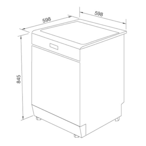 Máy rửa bát độc lập Malloca MDW14-S10TFT 4 Kích thước máy rửa bát độc lập Malloca MDW14-S10TFT