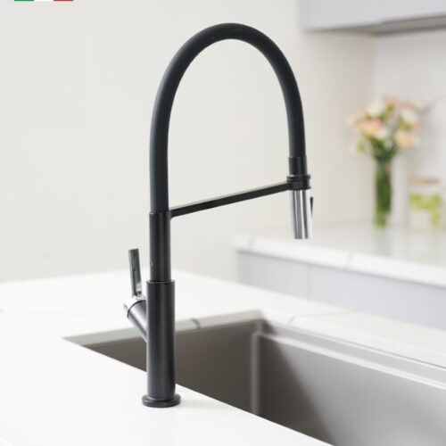 Vòi rửa bát nóng lạnh Konox Tema Black 3 Thiết kế vòi rửa bát nóng lạnh Konox Tema Black