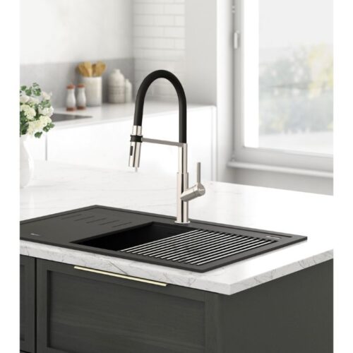 Vòi rửa bát nóng lạnh Konox Tema Nickel 4 Thiết kế vòi rửa bát nóng lạnh Konox Tema Nickel