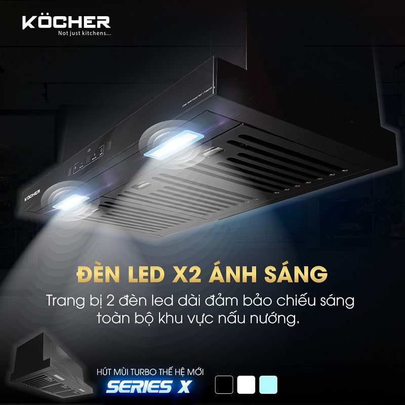Ảnh hút mùi Köcher TURBO SERIES X - Máy hút mùi công suất lớn Ảnh hút mùi Köcher TURBO SERIES X - Máy hút mùi công suất lớn