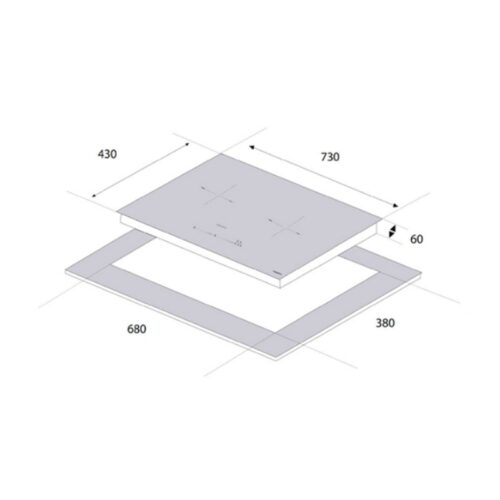 Bếp từ Eurogold 2 vùng nấu cảm ứng điện từ EUH8989PRO lắp âm 4 Kích thước bếp từ Eurogold 2 vùng nấu cảm ứng điện từ EUH8989PRO lắp âm