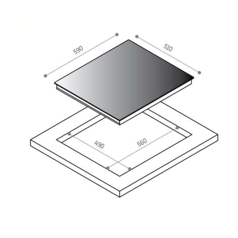 kich-thuoc-bep-tu-upscale-4-vung-nau-fc64b-lap-am Kích thước bếp từ Upscale 4 vùng nấu FC64B lắp âm