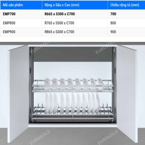 Giá bát nâng hạ điện Eurogold EMP800 3 Kích thước giá bát nâng hạ điện Eurogold EMP800
