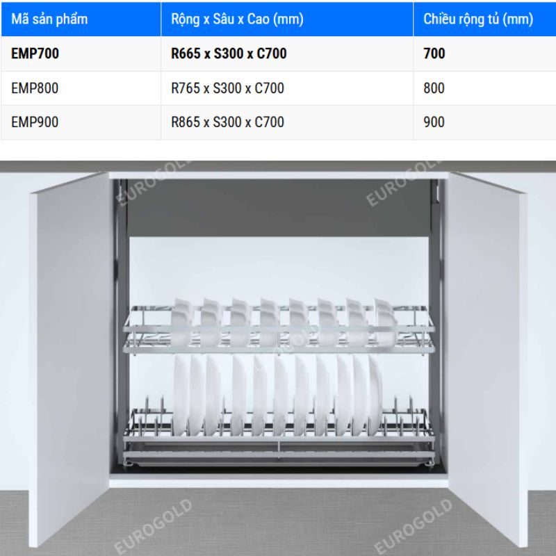 Kích thước giá bát nâng hạ điện Eurogold EMP800 Kích thước giá bát nâng hạ điện Eurogold EMP800