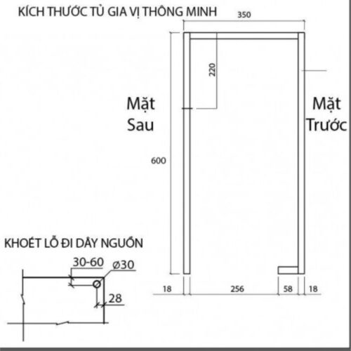 Giá gia vị điện Eurogold EMS3090 3 Kích thước giá gia vị điện Eurogold EMS3090