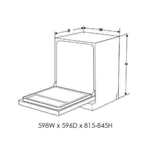 Máy rửa bát Eurogold EUW85TL16BV 4 Kích thước máy rửa bát Eurogold EUW85TL16BV