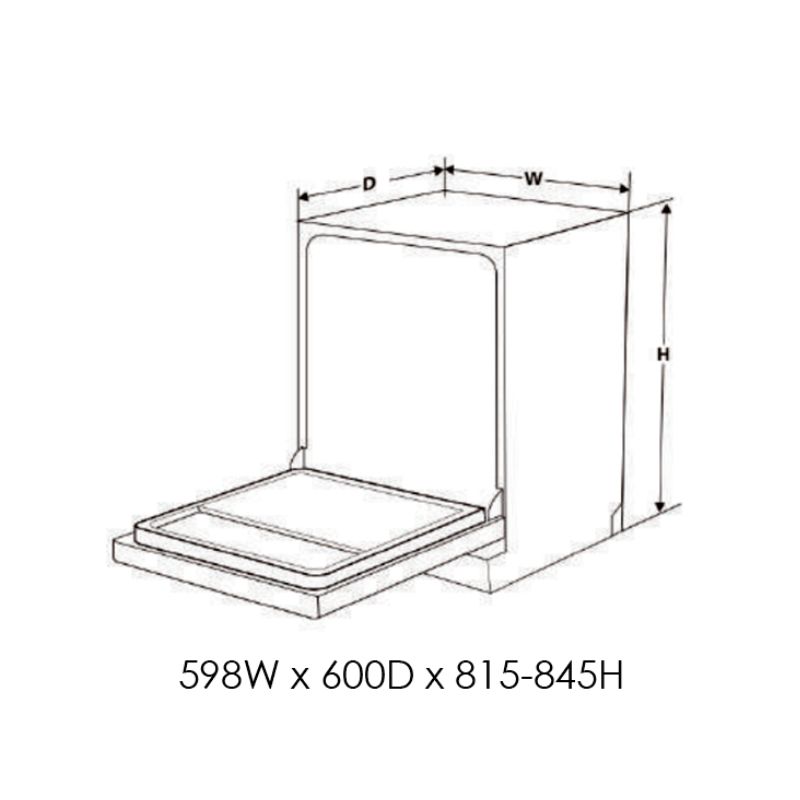 Kích thước máy rửa bát Eurogold EUW88TL15SPro Kích thước máy rửa bát Eurogold EUW88TL15BPro