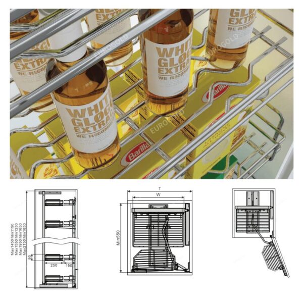 Tủ đồ khô Eurogold EPV1445 Kích thước Tủ đồ khô Eurogold EPV1445