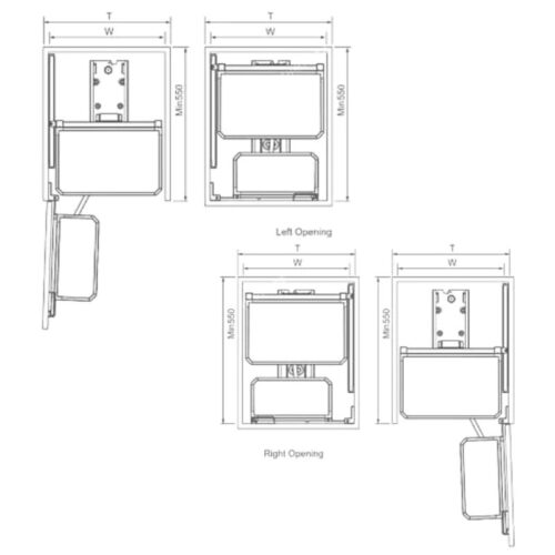Tủ kho 6 tầng cánh mở Eurogold EUM6L660 3 Kích thước tủ kho 6 tầng cánh mở Eurogold EUM6L660