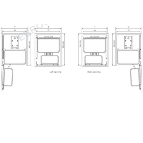 Tủ kho 6 tầng cánh mở Eurogold EUM6L660G 3 Kích thước tủ kho 6 tầng cánh mở Eurogold EUM6L660G
