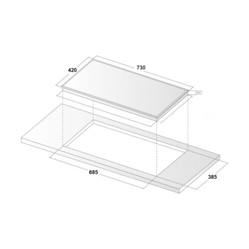 Bếp từ đôi Binova BI-555IDC lắp âm 3 19813 kich thuoc bep tu doi binova bi 555 idc lap am 1