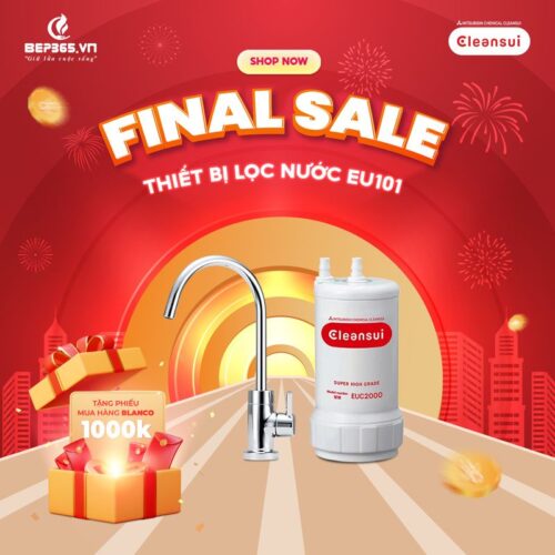 Thiết bị lọc nước dưới bồn rửa Cleansui EU101 3 Banner thiet bi loc nuoc duoi bon rua cleansui eu101