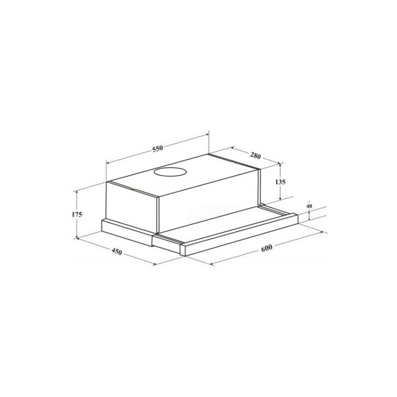 Kích thước máy hút mùi âm tủ Binova BI-26-B-06 Kích thước máy hút mùi âm tủ Binova BI-26-B-06