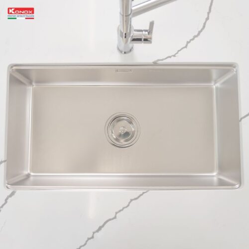 Chậu rửa bát Konox chống xước KN8146SU Dekor Basic 3 anh thuc te chau rua bat konox chong xuoc kn8146su dekor 1