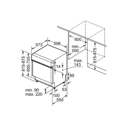 Máy rửa bát bán âm Bosch SMI6ZCS16E Serie 6 10 huong dan lap dat bosch smi6zcs16e serie 6