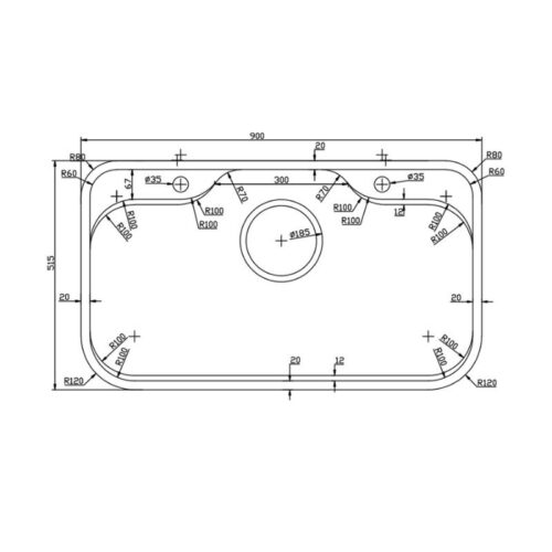 kich thuoc chau rua bat inox 1 ho konox tari 9051sr 1
