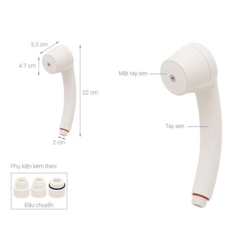 Vòi sen lọc nước Cleansui ES101 4 kich thuoc voi sen loc nuoc cleansui es101