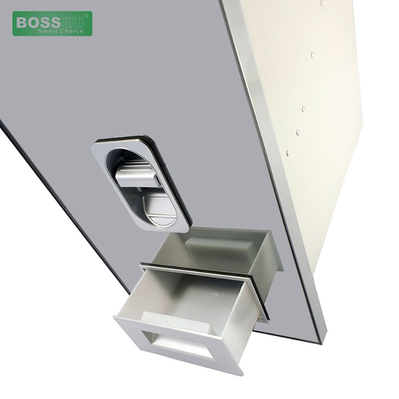 Ảnh thực tế thùng gạo mặt gương nút nhấn BossEU BS250Silver Ảnh thực tế thùng gạo mặt gương nút nhấn BossEU BS250Silver