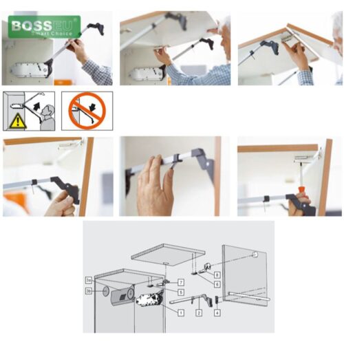 Tay nâng Blum điện đóng mở tự động 20HK+20F2500+20F3800 3 Lap dat tay nang blum dien dong mo tu dong 20hk20f2500 20f3800