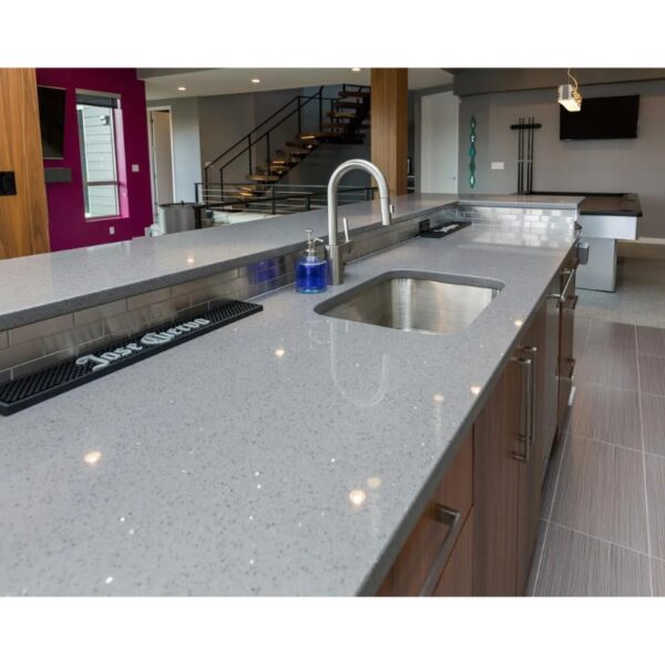 Ảnh thực tế đá nhân tạo Vicostone Sparkling Grey BC217 Ảnh thực tế đá nhân tạo Vicostone Sparkling Grey BC217
