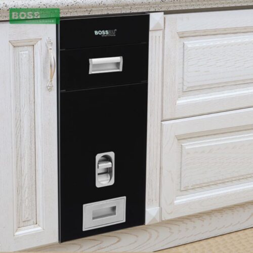 Thùng gạo gương nút nhấn BossEU BS300 Black 3 anh thuc te thung gao mat guong nut nhan bosseu bs300black