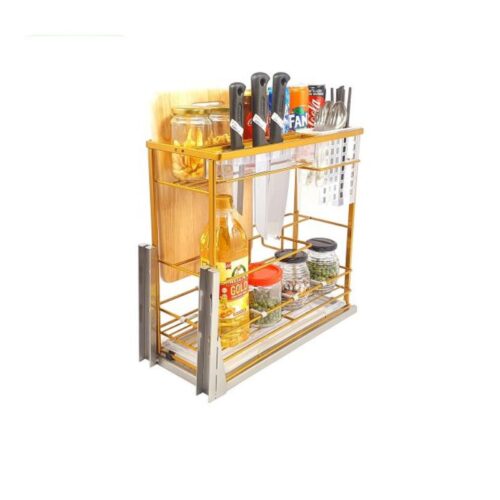 Giá dao thớt nan dẹt mạ Nano vàng BossEU BS301.250D 3 hinh anh gia dao thot nan det ma nano vang bosseu bs301 250d