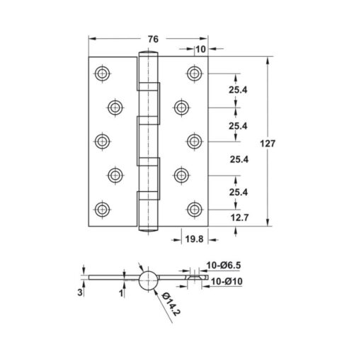 kich thuoc ban le la 4bb 127x76x3mm hafele diy 489 05 028
