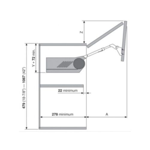 Hộp lực tay nâng Blum Aventos HF-22 372.94.033 3 kich thuoc hop luc tay nang blum aventos hf 22 372 94 033