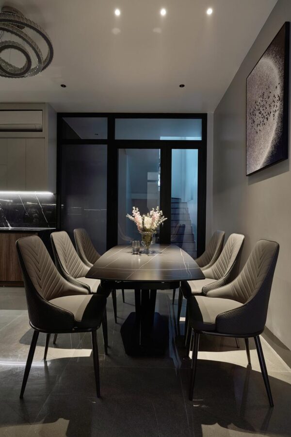 Nhà Phố Tone Màu Tối 9design Hiện Đại 7 Công trình thực tế ứng dụng vật liệu Gỗ An Cường được thiết kế & thi công bởi 9Design
