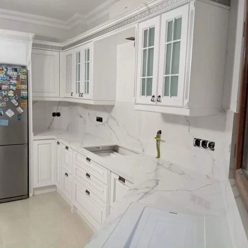 Đá bàn bếp Trắng 3D Đá bàn bếp Trắng 3D