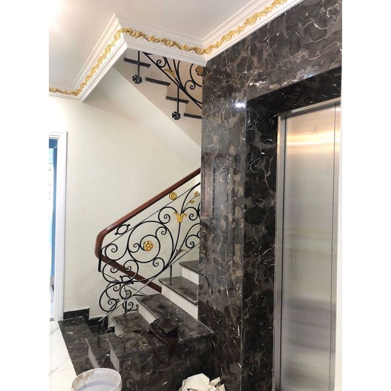 Đá ốp thang máy marble nâu đen Đá ốp thang máy marble nâu đen
