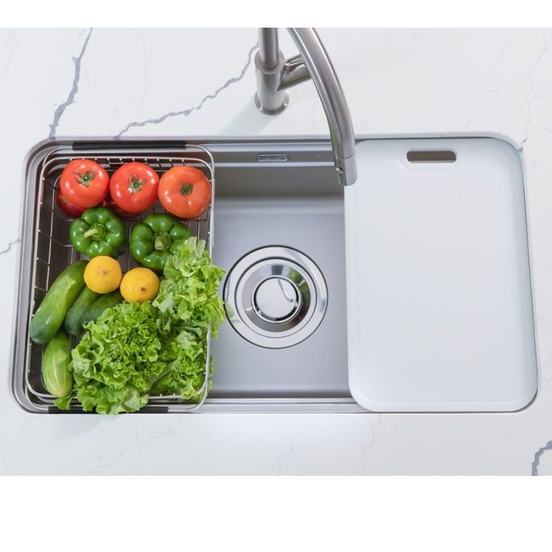 Ảnh chậu rửa bát inox 1 hố Konox KN8347SU Dekor Basic Ảnh chậu rửa bát inox 1 hố Konox KN8347SU Dekor Basic