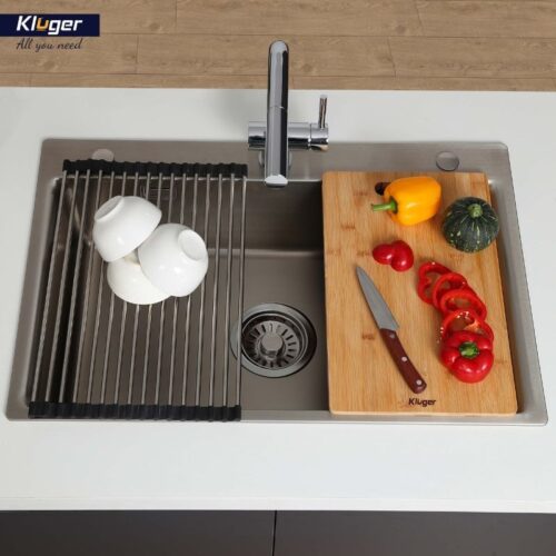 Chậu rửa bát 1 hố Kluger KF8121B-S75 3 Ảnh chậu rửa bát 1 hố Kluger KF8121B-S75