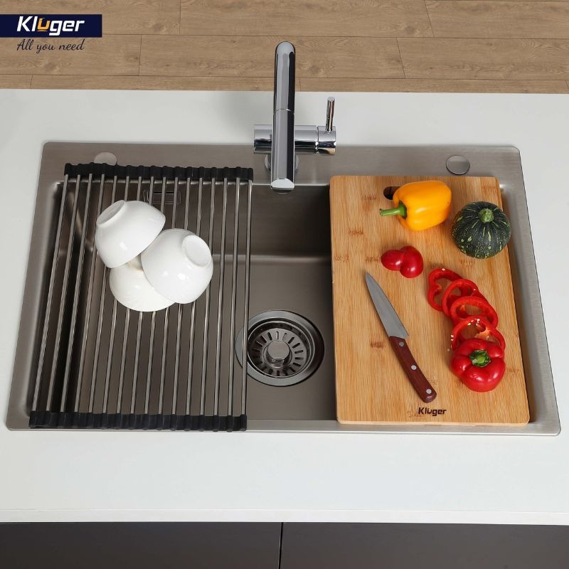Ảnh chậu rửa bát 1 hố Kluger KF8121B-S75 Ảnh chậu rửa bát 1 hố Kluger KF8121B-S75
