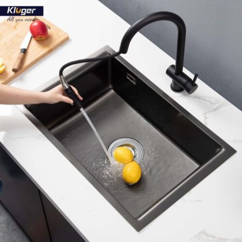 Chậu rửa bát 1 hố Kluger KU8121B-S68 3 Ảnh chậu rửa bát 1 hố Kluger KU8121B-S68