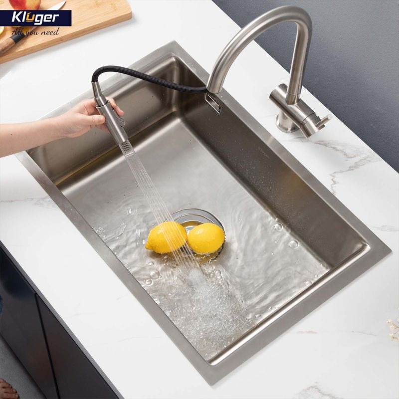Ảnh chậu rửa bát 1 hố Kluger KU8121S-S68 Ảnh chậu rửa bát 1 hố Kluger KU8121S-S68
