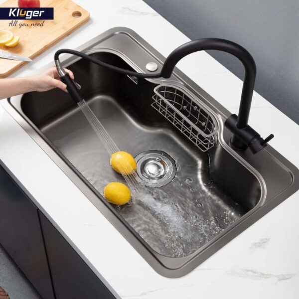 Ảnh chậu rửa bát 1 hố Kluger  KW8151FB-S80 Ảnh chậu rửa bát 1 hố Kluger KW8151FB-S80
