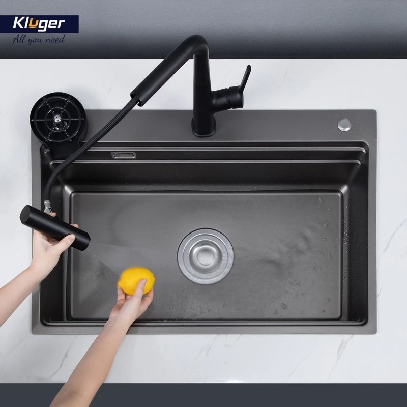 Ảnh chậu rửa bát 1 hố Kluger KWF8161FB-S76 Plus Ảnh chậu rửa bát 1 hố Kluger KWF8161FB-S76 Plus