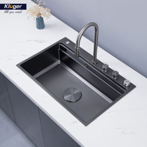 Chậu rửa bát 1 hố Kluger KWF8161FB-S76W 3 Ảnh chậu rửa bát 1 hố Kluger KWF8161FB-S76W