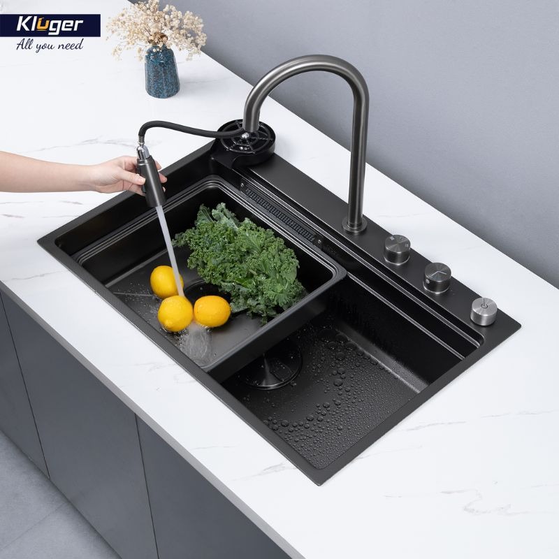 Ảnh chậu rửa bát 1 hố Kluger KWF8161FB-S76W Plus Ảnh chậu rửa bát 1 hố Kluger KWF8161FB-S76W Plus