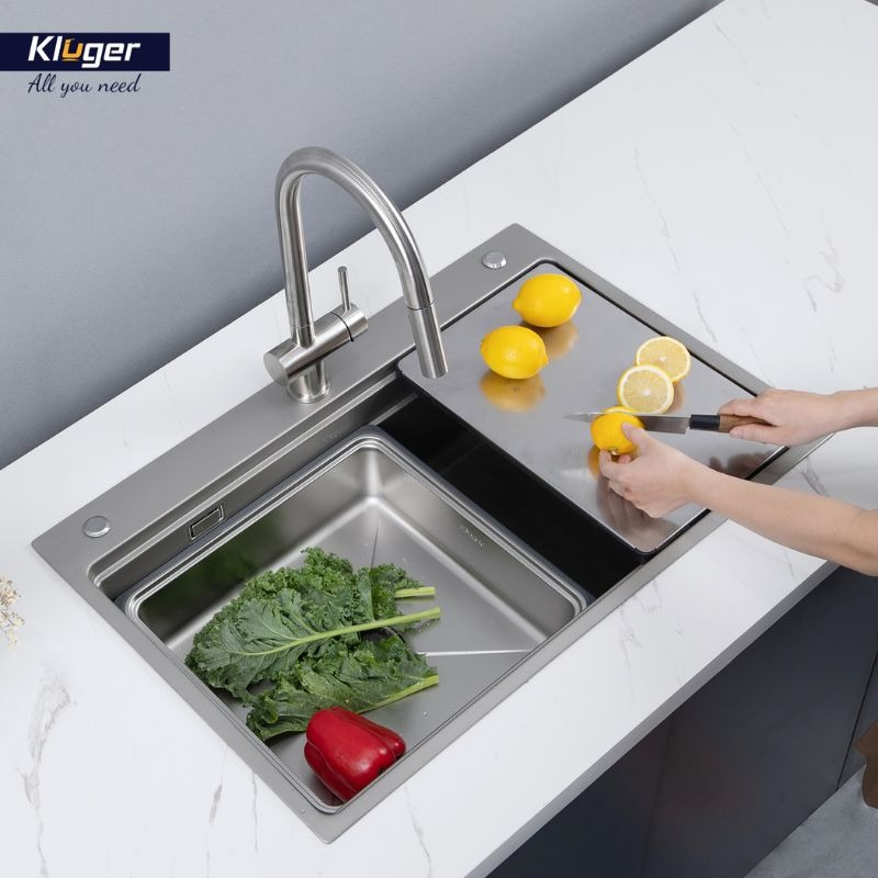 Ảnh chậu rửa bát 1 hố Kluger KWF8161FS-S76 Plus Ảnh chậu rửa bát 1 hố Kluger KWF8161FS-S76 Plus