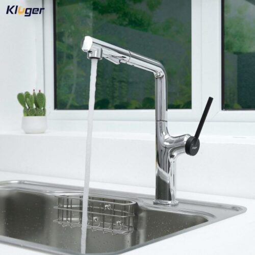 Vòi rửa bát nóng lạnh Kluger KLF0001C có dây rút 4 Ảnh vòi rửa bát nóng lạnh Kluger KLF0001C có dây rút